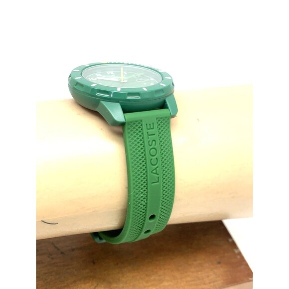 Lacoste Womens Kids Watch 2030055 Quartz Mini Tennis Green Dial Rubber Band 35mm - Picture 8 of 14